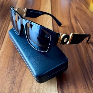 Versace Black and Gold Sunglasses